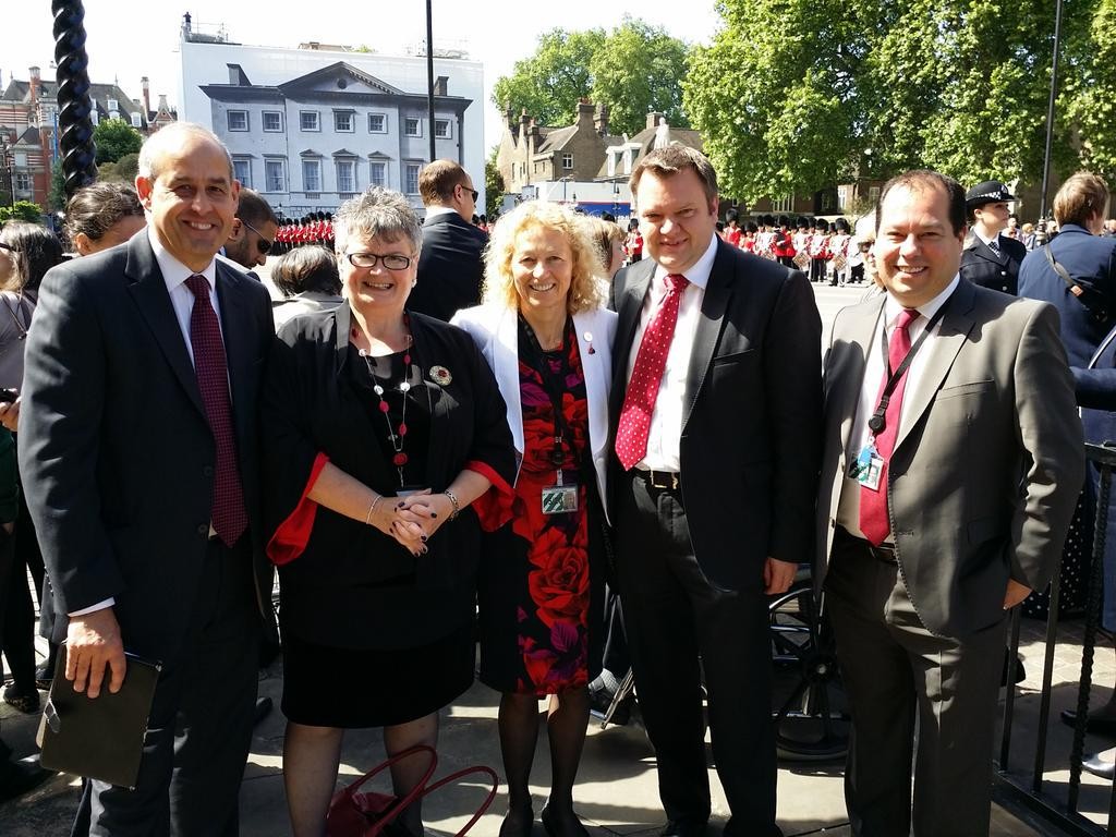 Christina and Labour MP colleagues Carolyn Harris (MP for Swansea East), Gerald Jones (MP for Merthyr and Rhymney), Nick Thomas-Symonds (MP for Torfaen) and David Hanson (MP for Delyn) as we wait to enter Parliament for the Queen's Speech 2015
